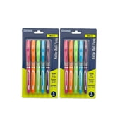 OfficeHub Roller Ball Pens, Compare to Inc. R-2 Blast, Neon Multi-Color Variety Pack, Liquid Ink, 5 Count, 2 Pack, 10 Count Total
