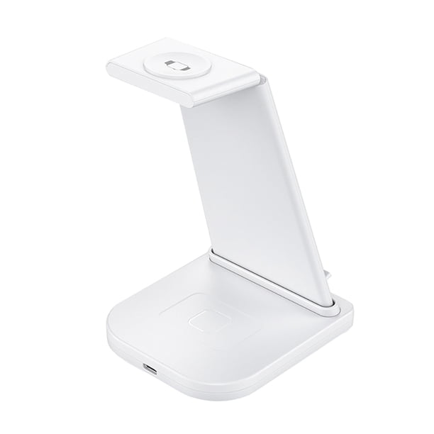 Cargador inalámbrico para teléfono Soporte de carga inalámbrico para teléfono móvil Soporte de carga para auriculares Reloj de muelle, Blanco sidaley EL001559-02B