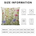 thumbnail image 5 of Nawypu Decorative Rectangle Throw Pillow Cover Pattern Bloom Nature Spring Blossom Springtime Flowers Chrysanthemum Grass Freshness On Dandelion Lumbar Pillow Cover  for Sofa Couch Bed, 5 of 5