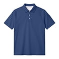 thumbnail image 4 of GrmtClth Men's Quick Dry Polo Shirt Short Sleeve Lightweight Breathable Performance Outdoor Golf Sport Active Tops Dark Blue L, 4 of 4