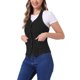 thumbnail image 4 of Chaleco de mezclilla sin mangas para mujer INSPIRE CHIC, con botones y espalda descubierta, talla M, 4 of 5