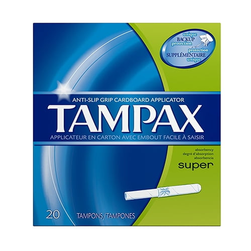 Tampax Tampons With Flushable Applicator, Super Absorbency 20 Each