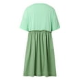 thumbnail image 4 of JIANJIA Casual Dresses For Women Fashion Color Matching Round Neck Short Sleeve Loose Comfortable Dress Daily-Wear, 4 of 6