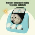 thumbnail image 6 of Foldable Mesh Cat Backpack Carrier - Breathable Pet Travel Backpack for Small Dogs & Cats, Shoulder Straps, Secure Zipper ,Blue, 6 of 6