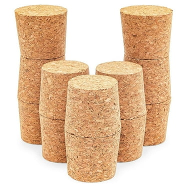 12 Pack Size 22 Cork Stoppers for Glass Bottles, Tapered Plugs for Arts and Crafts, DIY (1.7x1.46x1.49 in)