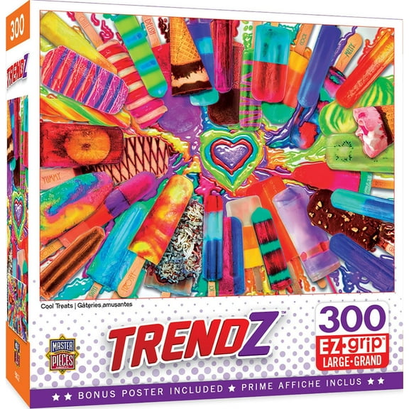 MasterPieces 300 Piece EZ Grip Jigsaw Puzzle - Cool Treats - 18"x24"