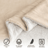 thumbnail image 6 of Great Bay Home Cozy Plush / Sherpa Reversible Throw Blanket, Twin, Tan, 6 of 6