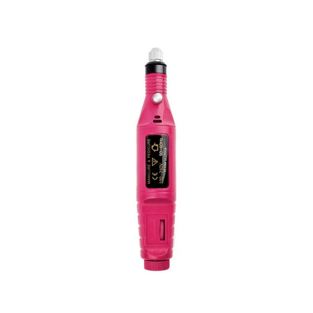 Qarigey Home Spa Nail Grinder Uña de los pies Mujeres Hombres Pulido eléctrico portátil Lijado Herramienta de molienda Lijadora Eliminación Cuidado de uñas Rosa roja Enchufe de EE. UU.