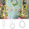 thumbnail image 3 of Hyasfey Easter Wreath Frame Rabbit Egg Carrot Shape Metal Wire Form Wire Wreath Frame for DIY Easter Wreaths Garlands Home Springtime Decor, 3 of 7