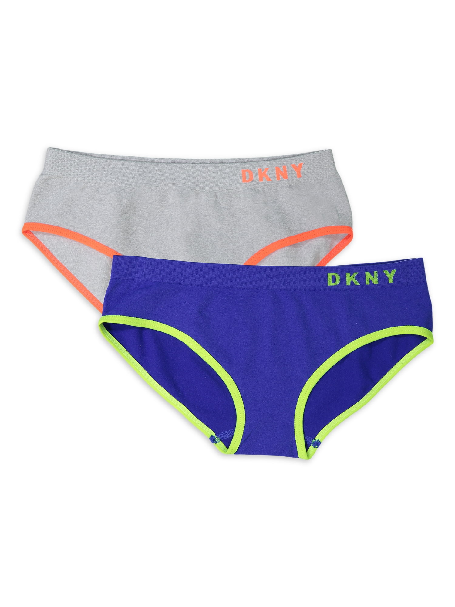 DKNY Girls Underwear, 2 Pack Hipster Seamless Panties, Sizes S-XL