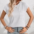 thumbnail image 4 of Baywell 2024 Women's Summer New Casual Round Neck T-Shirt Shirt Top with Pocket S-2XL Size, 4 of 7