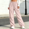thumbnail image 2 of Zpanxa Girls Stitch Detail Wide Leg Pants Elastic Waist Flowy Casual Full Length Trousers Pants for Girls, 2 of 6