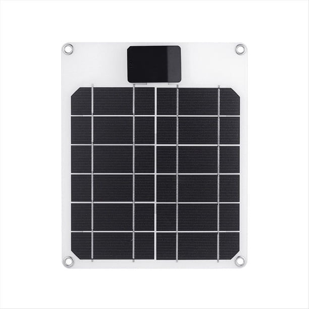 Panel de Carga de Batería Solar de 5W, Placa de Células Solares Policristalinas para Banco de Energía para Acampar Al Aire Libre