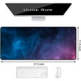 thumbnail image 2 of Desk Pad, XL Extended Large Gaming Mouse Pad 31.5 x 11.8 Inch, Waterproof Mousepad with Stitched Edges, Non-Slip Computer Keyboard Laptop Mat for Women Men Office Work, Colorful Smoke Design, 2 of 6