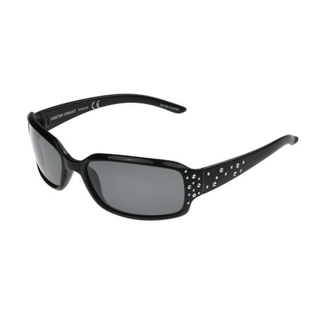 Foster Grant - Foster Grant Women's Black Rectangle Sunglasses K10 ...
