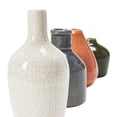 thumbnail image 5 of Main + Mesa Stoneware Bud Vases in Crackle Glaze, Olive/Terracotta Tones, Set of 4, 5 of 7