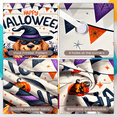 thumbnail image 4 of Decorative Design Happy Halloween Banner Dog Costume Polyester Material Pumpkin Decoration for Halloween Party Fall Festival Indoor Decoration, 4 of 9