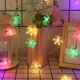 thumbnail image 5 of Luces navideñas, cadena de luces de copo de nieve con pilas de 20 pies, 40 LED para dormitorio de jardín, 5 of 5