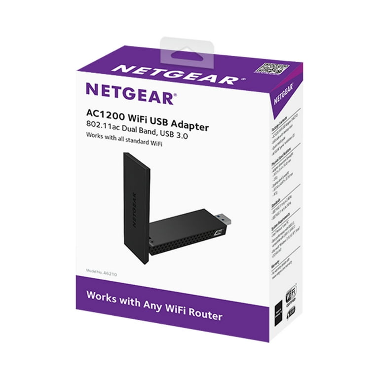 NETGEAR - Dual-Band USB 3.0 WiFi Adapter (A6210-10000S) - Walmart.com