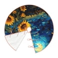 thumbnail image 2 of Kdxio Vintage Starry Sky Sunflower Print Christmas Tree Skirt Christmas Xmas Tree Skirts Mat for New Year Holiday Christmas Party Decorations-48", 2 of 7