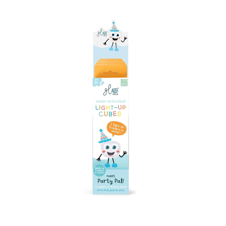 Glo Pals Party Pal Water-Activated Light-Up Bath Cubes, 4-Pack photo 1