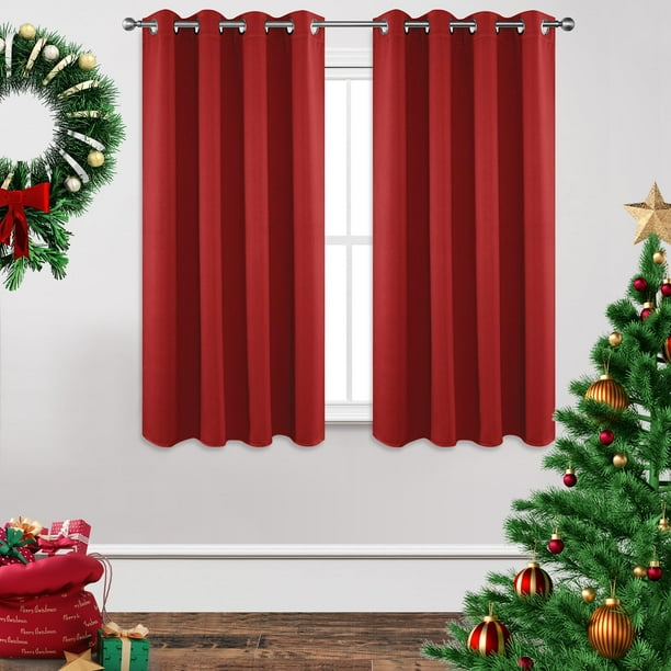 Cortinas Blackout Joydeco Térmicas Aislantes 160x160cm Rojo