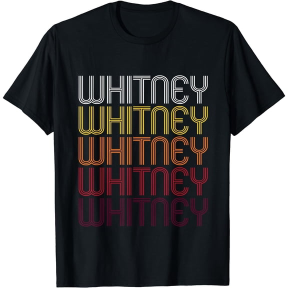 Whitney Retro Wordmark Pattern - Vintage Style T-shirt