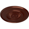 thumbnail image 3 of 41 1/8"OD x 2 1/2"P Large Floral Ceiling Medallion, Hand-Painted Antique Copper, 3 of 6