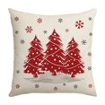 thumbnail image 2 of Puntoco Funda de almohada navideña Funda de almohada de invierno para dormitorio Funda de almohada con estampado navideño Decoración navideña Regalo navideño Funda de almohada roja, 2 of 6