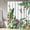Dark Green, variant on HonorHut Floral Bird Shower Curtain Watercolor Plant Bathroom Curtain with 12 Hooks Home Bathtubs Curtain Machine Washable 72x72 Inch Light Coffee