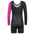 thumbnail image 5 of Girls Long Sleeve with Shorts Gymnastics Leotards Pink Embroidery Dancewear, 5 of 6
