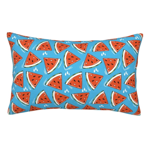 Balery Cartoon Watermelon Funda de Cojín Estampada, Regalos para Mujeres, Regalos de Amor para Ella, Regalos para Novia o Esposa, Funda de Almohada-16"x24"