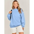 thumbnail image 6 of Womens Oversized Sweatshirt Crewneck Loose fit Long Sleeve Fleece Pullover 2023 Fall Casual Clothes Hoodie Top, 6 of 13