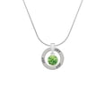 thumbnail image 2 of Delight Jewelry 10mm Lime Green Crystal Drop Joy Ring Charm Necklace, 18", 2 of 4