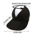 thumbnail image 6 of Homellea Women's UPF 50+ UV Protection Sun Visor Hat,Wide Brim UV Protection and Waterproof Hat, Lightweight Foldable Ponytail Beach Cap for Golf Hiking, 6 of 7