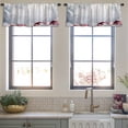 thumbnail image 4 of LALILO Kitchen Curtain Valance Christmas Balls Rod Pocket Window Curtain 52"x 18" Set of 2, 4 of 6