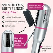 Split Ender Mini - Cordless Split End Hair Trimmer, Automatic 3 AAA Battery Home Care Clipper - Pink
