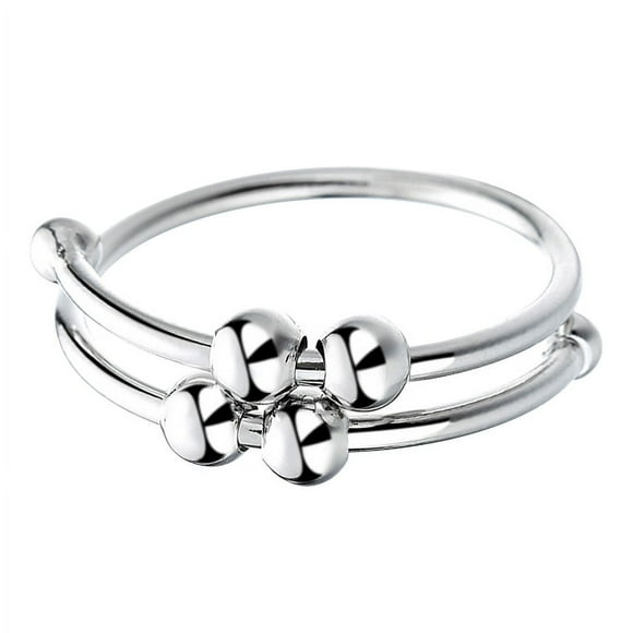 Anillo de doble capa para mujer Jadeshay Cobre premium Apertura ajustable