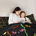 thumbnail image 4 of Homewish Boys Girls Cute Black Cats Twin Bedding Sets 7-Piece,Cartoon Animal Bedding Comforter Set Microfiber,Kawaii Pets Breathable Sheet Sets,Lightweight Room Decor,Reversible, 4 of 8
