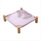 thumbnail image 1 of Cama Elevada para Mascotas, Taburete para Perros y Gatos, Silla para Mascotas con Patas de Madera, Cama de Felpa para Mascotas, Sofá para Cachorros de Color Violeta, 1 of 6