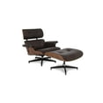 thumbnail image 1 of Meseo Fauteuil Lounge et Ottoman en Chocolat Noir, 1 of 4