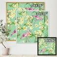 thumbnail image 4 of Designart 'Yellow Flowers, Tropical Foliage With Flamingo V' Traditional Framed Canvas Wall Art Print, 4 of 5