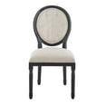 thumbnail image 5 of Modway Arise Vintage French Upholstered Fabric Dining Side Chair in Black Beige, 5 of 8