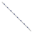 thumbnail image 2 of 14K White Gold Diamond and Sapphire Bracelet, 2 of 5