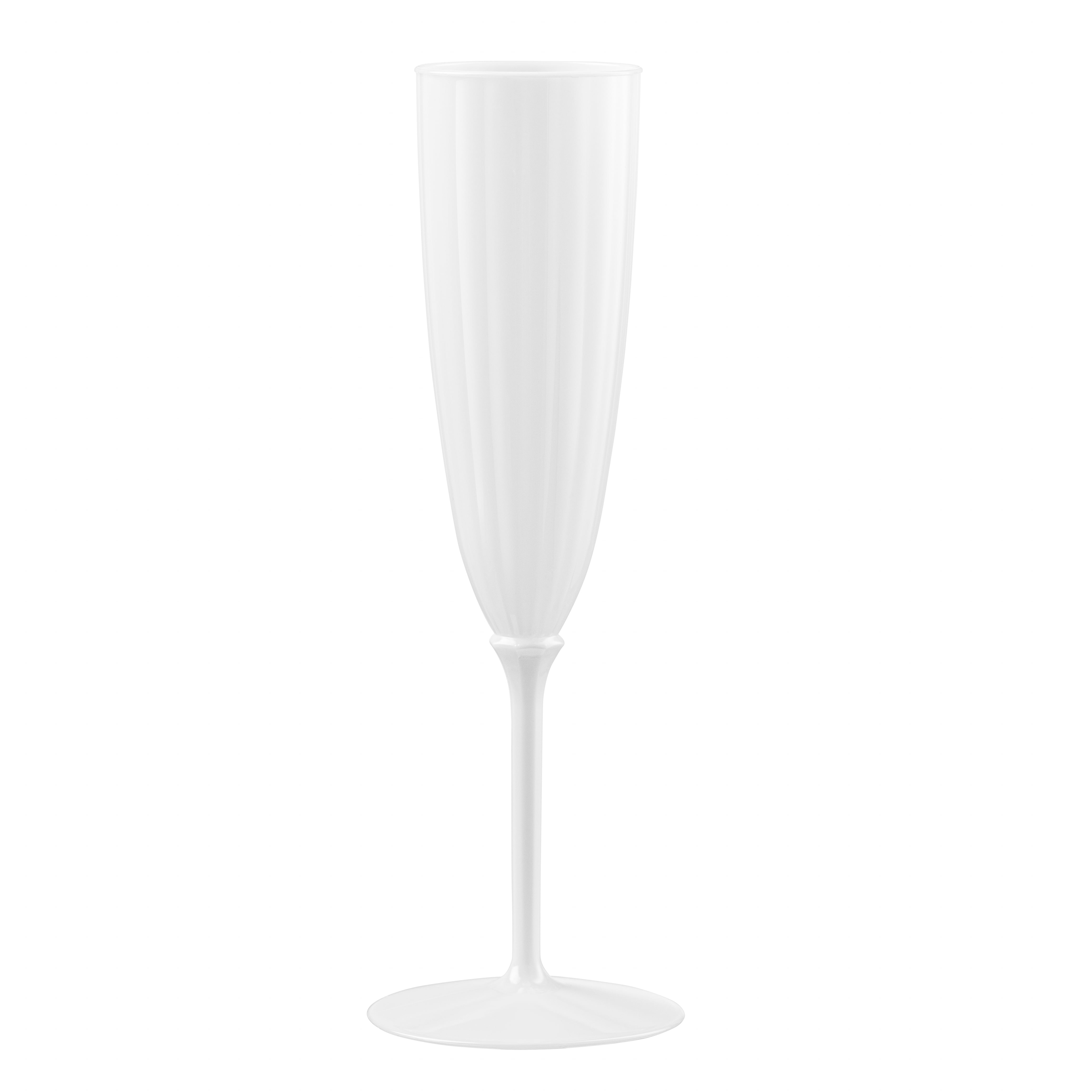 [8 Pack - 6 oz.] Plastic Champagne Flutes White Disposable Champagne  Toasting Glasses Fancy Stemmed Cups for Parties, Weddings, and Dining  Durable