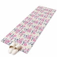thumbnail image 2 of 2'x6' Rug Runners for Hallways Kitchen, Pink Floral Non Slip Entryway Beside Floor Carpet Runner, Spring Rustic Botanical Flowers Herbs Washable Laundry Room Bedroom Throw Rugs Mat for Family Pet, 2 of 8