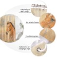 thumbnail image 3 of Brown Horse Head Bathroom Shower Curtains with 12 Hooks Polyester Waterproof Shower Curtain for Stalls and Bathtubs Vintage Farmhouse Western Decorative Bathroom Privacy Curtain 36x78 Inches, 3 of 9