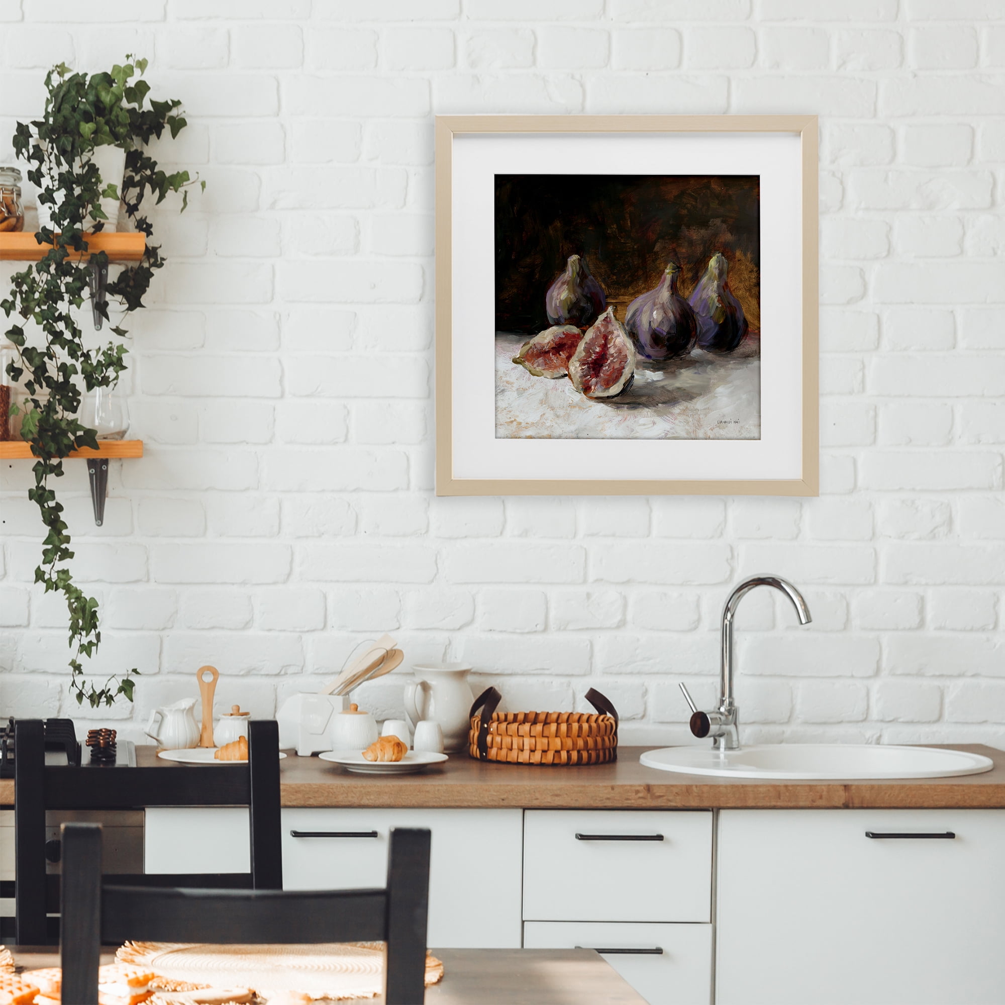 Stupell Industries Rustic Fig Still Life Birch Framed Print Under Glass, design by Danhui Nai