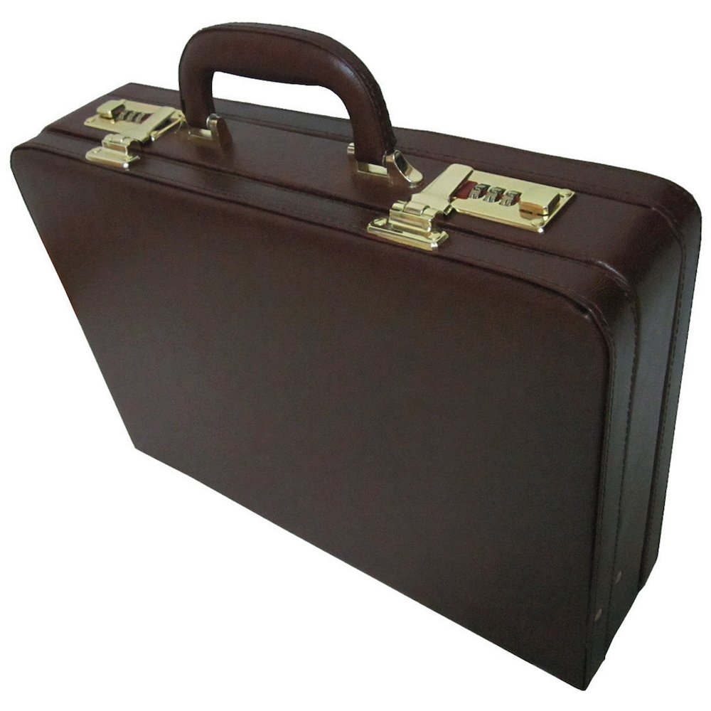McKlein Lawson Leather Laptop Briefcase with Combination Lock