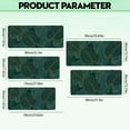 thumbnail image 3 of SUSHANG Extra Long Desk Mat for Keyboard & Mouse - Dark Green Leaf Pattern Office Desk Pad with Stitched Edges, Non-slip Base - Large Computer Workstation Accessory for Women Men, 3 of 7